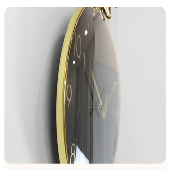 Ρολόι τοίχου – Κράμα αλουμινίου, Μοντέρνος σκανδιναβικός σχεδιασμός, Κυκλικό καντράν, Αθόρυβη κίνηση, Λειτουργεί με μπαταρία