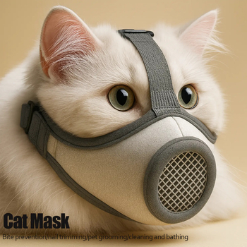 Macska pofa maszk - lélegző poliészter, 1 db, megelőzi a ugatást, harapást és véletlen lenyelést