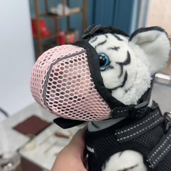 Kutyaszájkosár lélegző hálóval, poliészter, harapás elleni, ugatás elleni, evés elleni