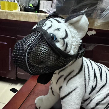 Kutyaszájkosár lélegző hálóval, poliészter, harapás elleni, ugatás elleni, evés elleni