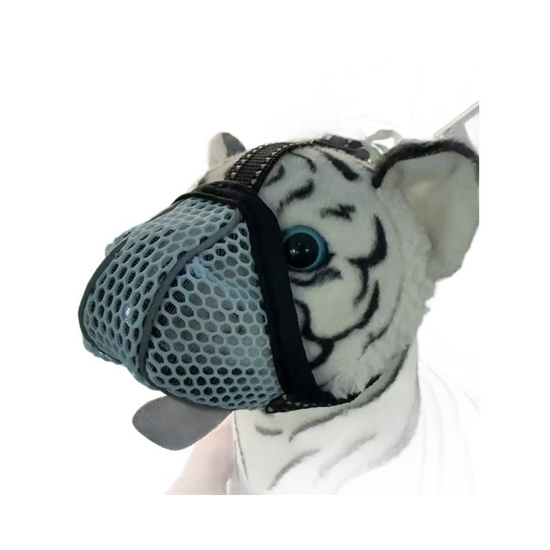 Kutyaszájkosár lélegző hálóval, poliészter, harapás elleni, ugatás elleni, evés elleni