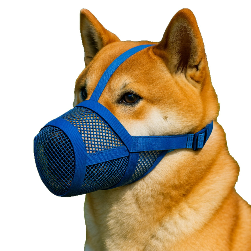 Teljes arcú kutyabot, hálós kialakítás, poliészter, közepes és nagy testű kutyáknak