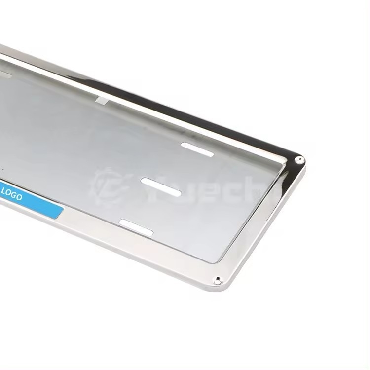 Rozsdamentes acélból készült univerzális rendszámkeret, modell XY, típus Xianyang, alkatrész szám LG