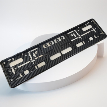 Европейски държач за регистрационен номер, пластмасов, модел 017 carbon fiber, за камиони, персонализируем