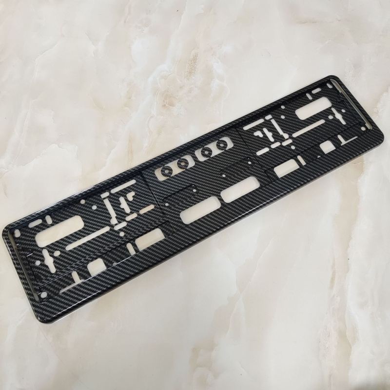 Европейски държач за регистрационен номер, пластмасов, модел 017 carbon fiber, за камиони, персонализируем