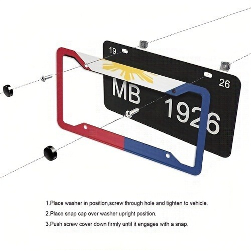 Рамка за регистрационен номер – алуминиева сплав, UV печат, Hy035, съвместим с US модел, Hy02