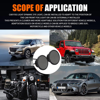 Prednja LED magla svjetla s dinamičkim anđeoskim očima, LED ambijentalno osvjetljenje, Bluetooth aplikacija, DIY zaslon (20W, 12–24V, LED, XC–ZST89, univerzalno)