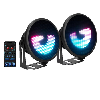 Prednja LED magla svjetla s dinamičkim anđeoskim očima, LED ambijentalno osvjetljenje, Bluetooth aplikacija, DIY zaslon (20W, 12–24V, LED, XC–ZST89, univerzalno)