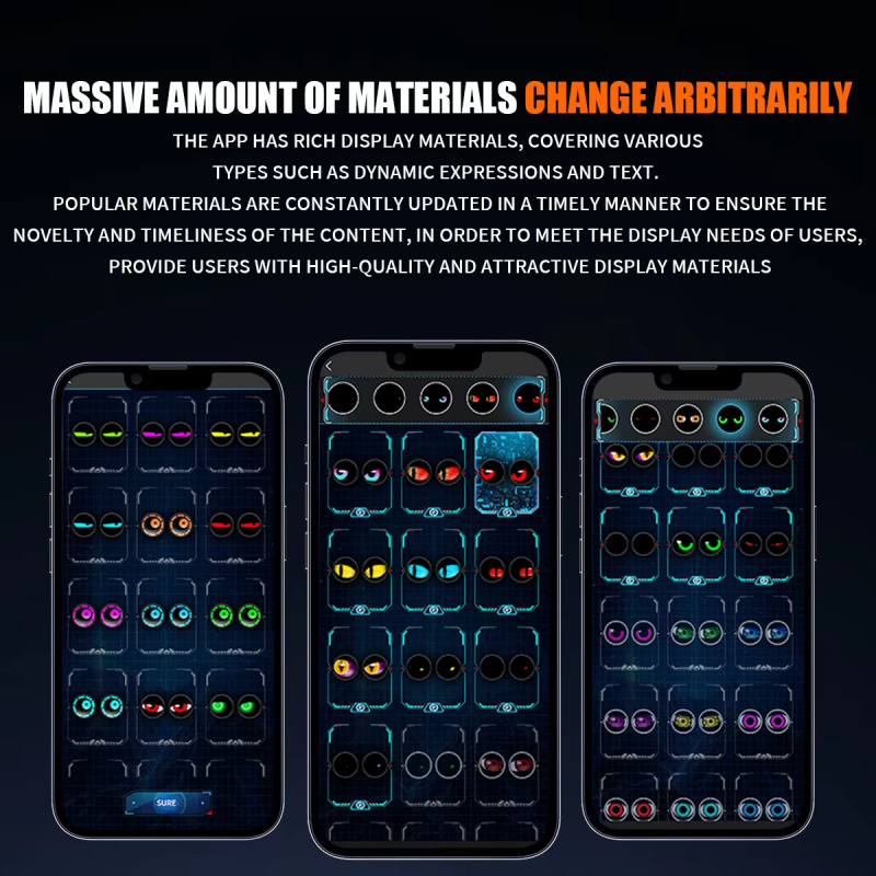 Prednja LED magla svjetla s dinamičkim anđeoskim očima, LED ambijentalno osvjetljenje, Bluetooth aplikacija, DIY zaslon (20W, 12–24V, LED, XC–ZST89, univerzalno)