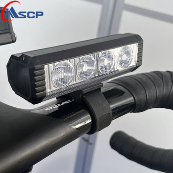 Prednje svjetlo za bicikl s remenskim nosačem, punjivo, za planinske i cestovne bicikle, s mogućnošću okretanja