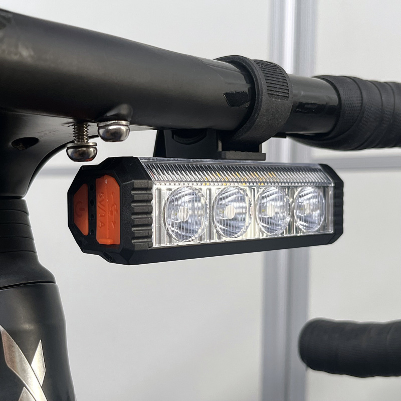 Prednje svjetlo za bicikl s remenskim nosačem, punjivo, za planinske i cestovne bicikle, s mogućnošću okretanja