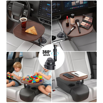 Drveni stalk za volan automobila – Rotirajući, Višenamjenski, Razmontirljiv, Snap-in montaža, Univerzalna kompatibilnost