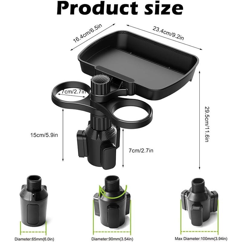Automobilski dio za jelo s držačem čaše i skladištenjem napitaka (ABS, Model B05, pozicija čaše, razvrstano skladištenje)