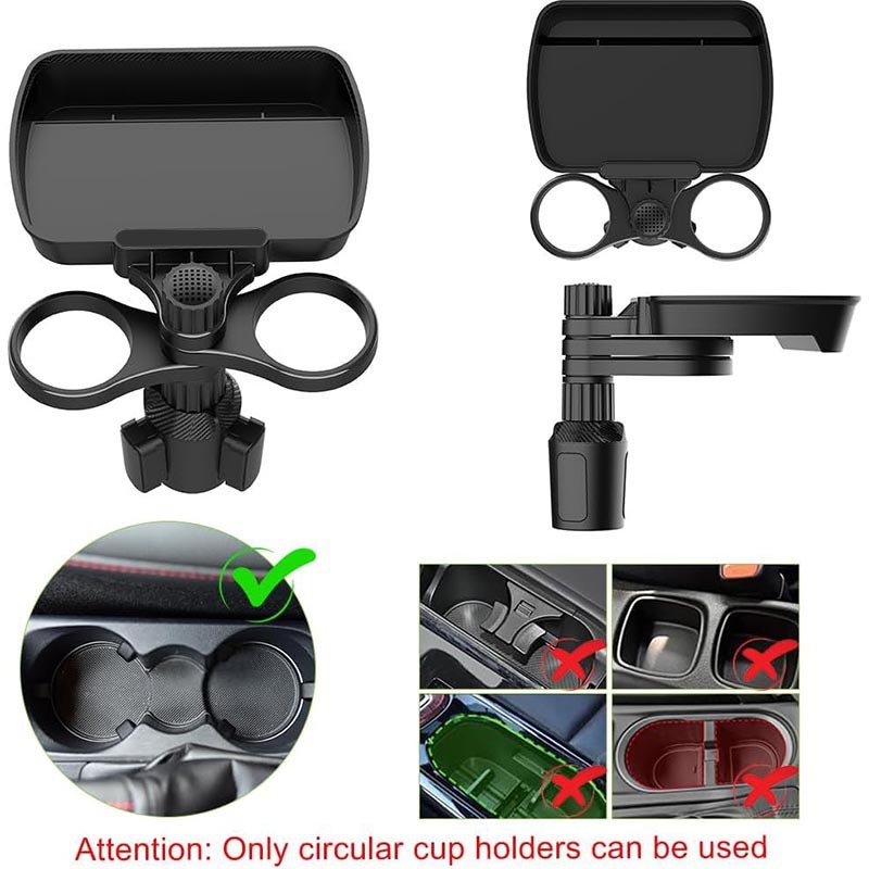 Automobilski dio za jelo s držačem čaše i skladištenjem napitaka (ABS, Model B05, pozicija čaše, razvrstano skladištenje)