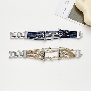 Apple Watch siksna – bohemas ādas aukla siksna, sakausējums, 2025. gada pavasaris, Zīmols: Cits