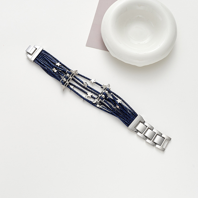 Apple Watch siksna – bohemas ādas aukla siksna, sakausējums, 2025. gada pavasaris, Zīmols: Cits