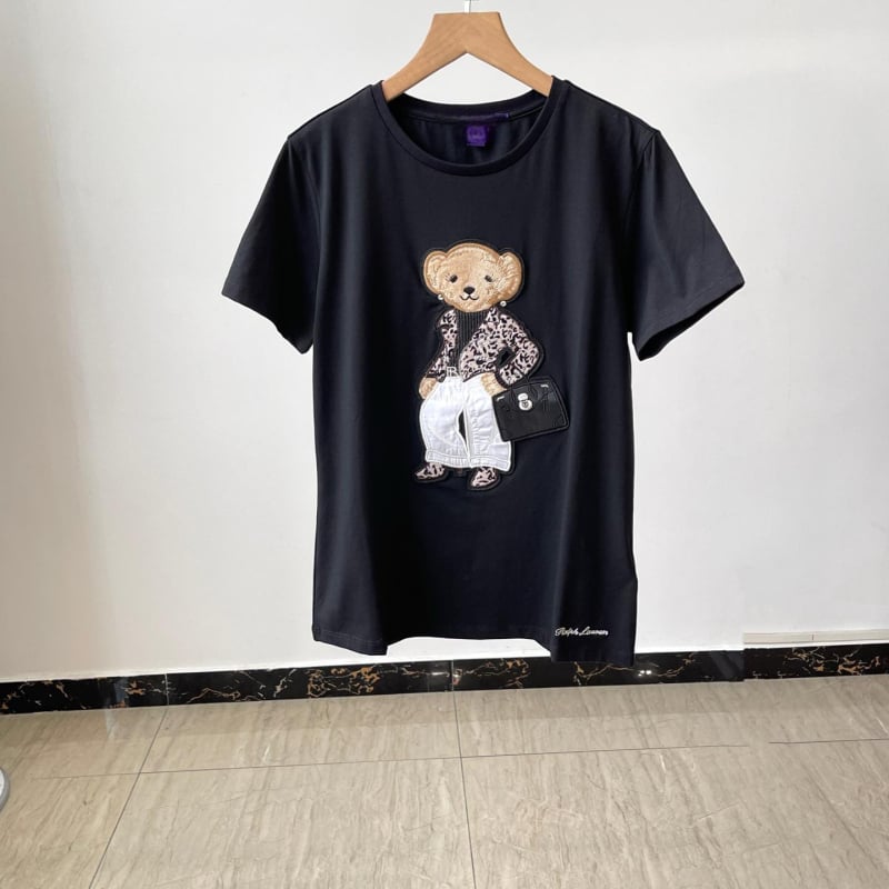 Majica od pamuka, vezen motiv anime karikatura, kratke rukave, okrugli izrez