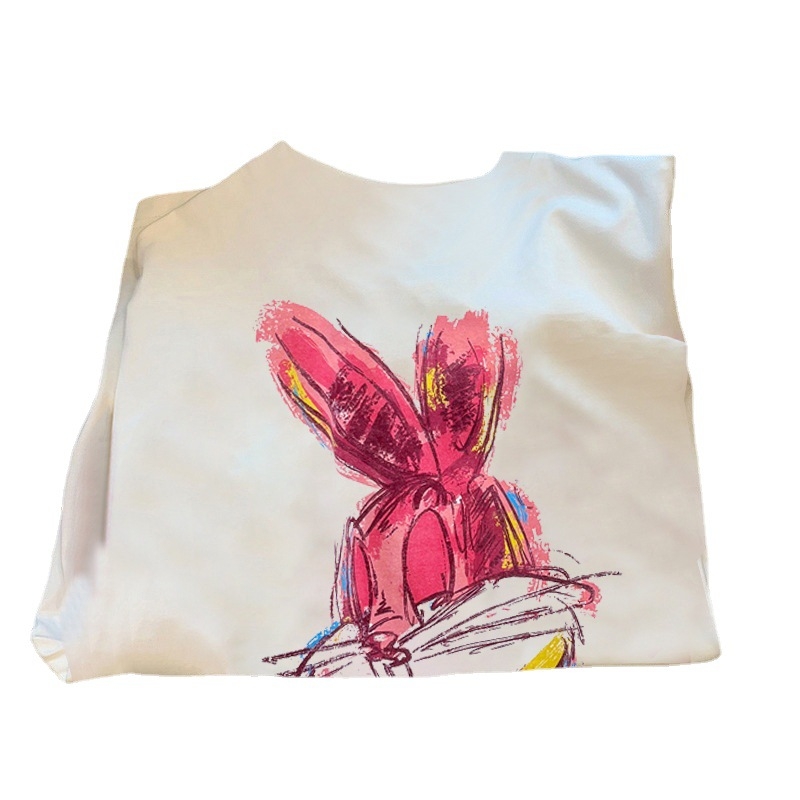 Unisex pamukasta T-majica s kratkim rukavima, okrugli izrez, slobodan kroj, tekstni uzorak.