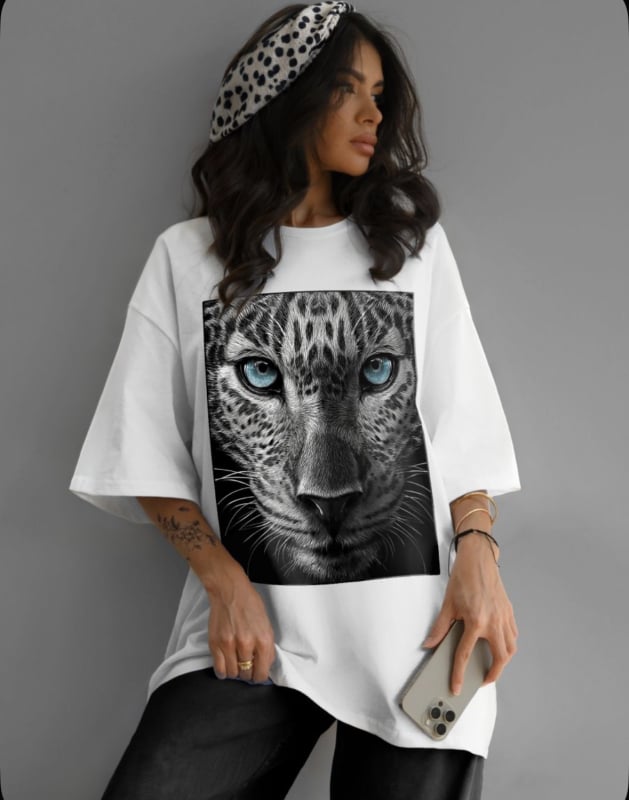Top s leopardim uzorkom, kratkim rukavima, ležerni kroj, svakodnevni stil