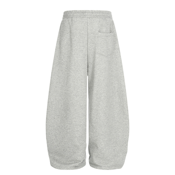Pantaloni casual unisex cu căptușeală fleece, 60% bumbac, talie medie, închidere cu șnur, iarnă 2025