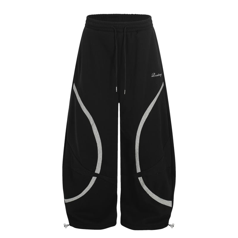 Pantaloni casual unisex cu căptușeală fleece, 60% bumbac, talie medie, închidere cu șnur, iarnă 2025