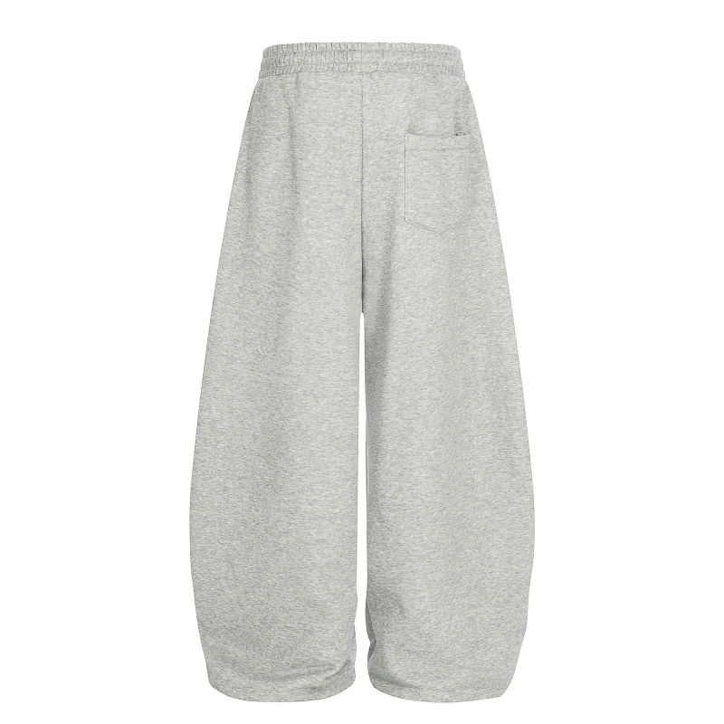Pantaloni casual unisex cu căptușeală fleece, 60% bumbac, talie medie, închidere cu șnur, iarnă 2025