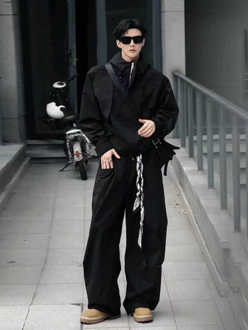 Δύο τεμάχια σετ εξωτερικού εργασιακού ρουχισμού: ζακέτα και παντελόνια, μακριά μανίκια, μακριά παντελόνια, λανσάρισμα 2025 χειμώνας, μίγμα χημικών ινών, πολυεστέρας