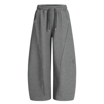 Muške casual hlače, opuštenog kroja, široke nogavice, pojas sa vezicom, zatvarač, debeli materijal, jesen, ulični stil