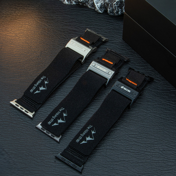 Apple Watch 1–10 Brățară din nylon împletit pentru Apple Watch 1–10, cu închidere Velcro magnetică