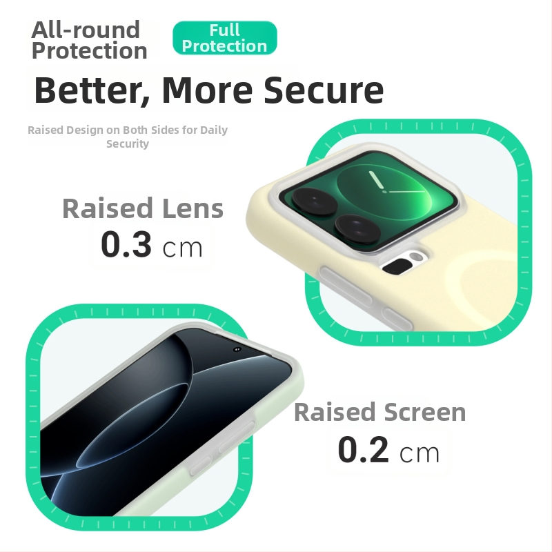 Magnetické puzdro z tekutého silikónu pre Xiaomi – ochrana proti pádu, matný povrch, plná ochrana, minimalistický štýl