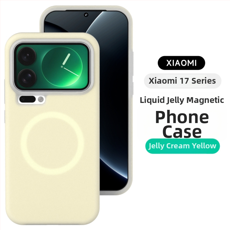 Magnetické puzdro z tekutého silikónu pre Xiaomi – ochrana proti pádu, matný povrch, plná ochrana, minimalistický štýl