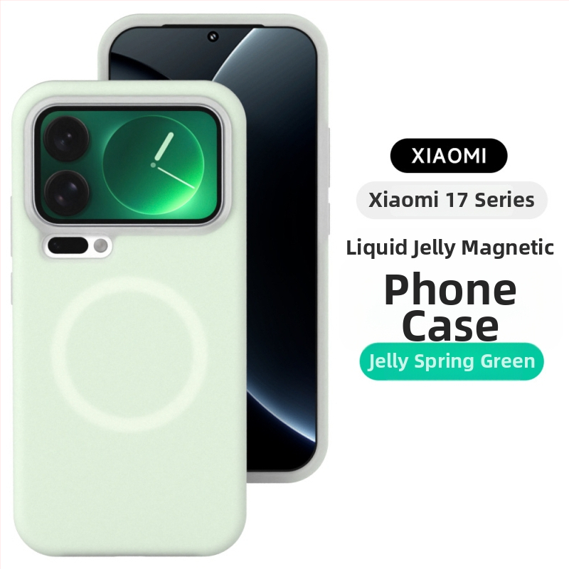 Magnetické puzdro z tekutého silikónu pre Xiaomi – ochrana proti pádu, matný povrch, plná ochrana, minimalistický štýl