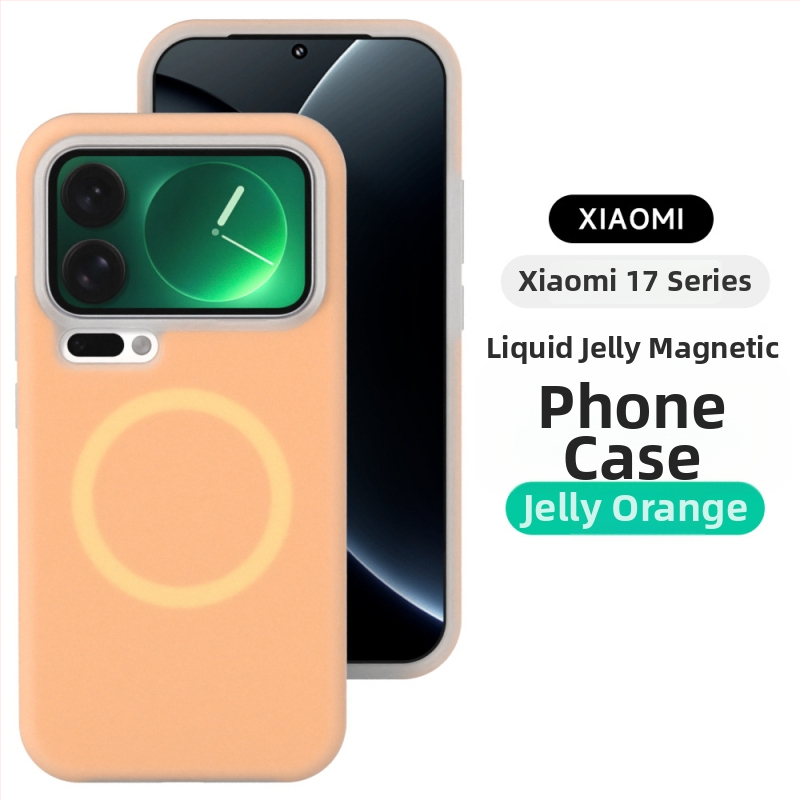 Magnetické puzdro z tekutého silikónu pre Xiaomi – ochrana proti pádu, matný povrch, plná ochrana, minimalistický štýl