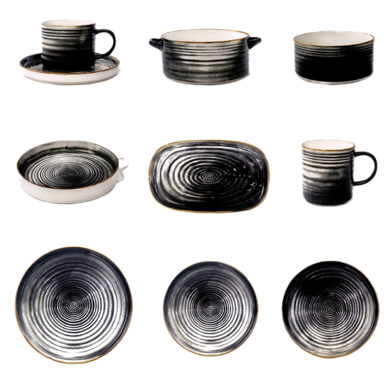 Скандинавски керамичен сервиз за хранене — ръчно изработен и персонализиран комплект съдове