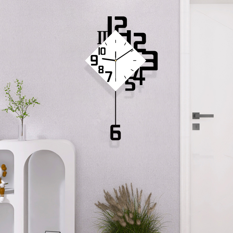 Ρολόι τοίχου — Μοντέρνο μινιμαλιστικό σχέδιο; Δείκτης + αριθμοί; Κίνηση δευτερολέπτων με σάρωση; Λειτουργεί με μπαταρία; Κατάλληλο για το σαλόνι