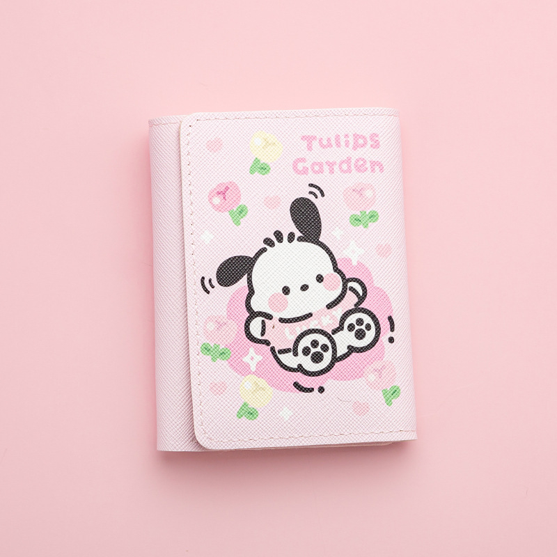 Mincová peňaženka s priehradkami na karty - PU materiál, anime motív, unisex, mestský minimalistický štýl, podšívka polyester, priedušný, vodoodolný, ultra ľahký, jar 2024