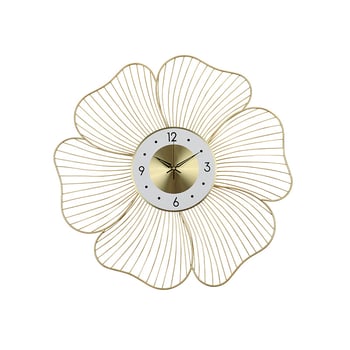 Ρολόι τοίχου σε σχήμα πετάλου, Fuda F33581-W-S, μηχανισμός με κίνηση δευτερολέπτου, ένδειξη 24 ωρών