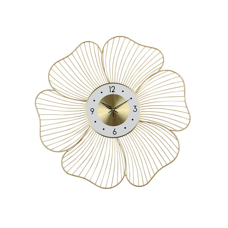 Ρολόι τοίχου σε σχήμα πετάλου, Fuda F33581-W-S, μηχανισμός με κίνηση δευτερολέπτου, ένδειξη 24 ωρών