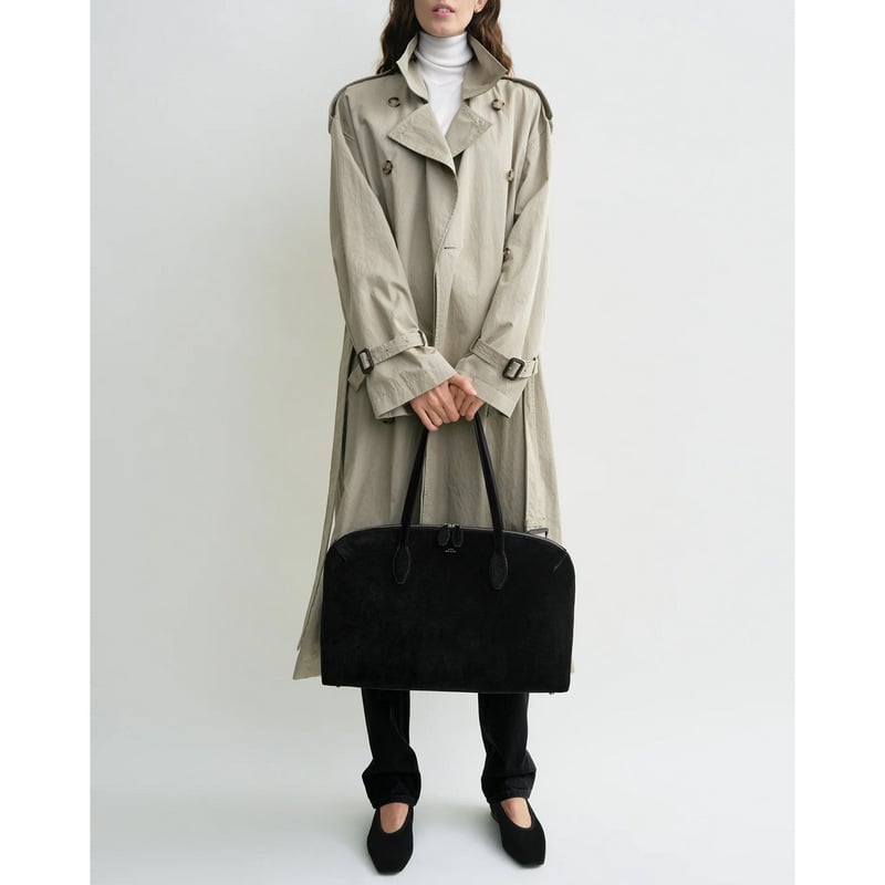 Ženska pamučna windbreaker jakna, dugačkog kroja, slobodan kroj, jednobojan uzorak, 50-70% pamuka