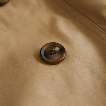 Ženski trench coat s dvostrukim epoletama, britanski stil, U-okrugli ovratnik, dugi rukavi, poliester