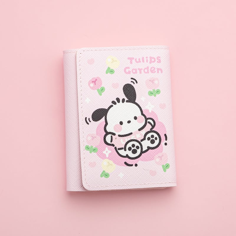 PU kortelių piniginė su animaciniu raštu, kompaktiška monetų kišenė ir kelios kortelių kišenės, kvėpuojanti ir ultra lengva, miestietiškas stilius