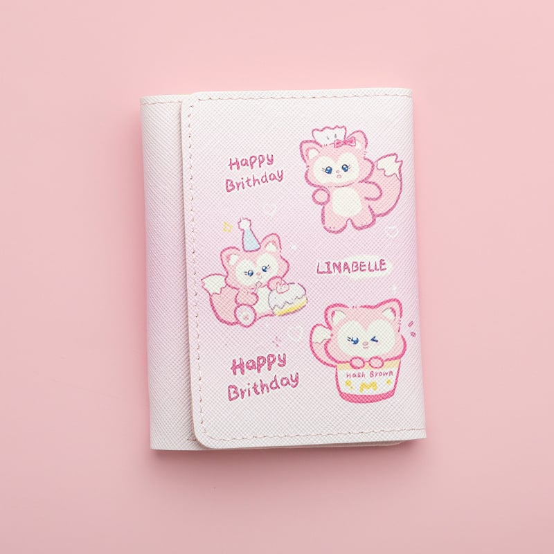 PU kortelių piniginė su animaciniu raštu, kompaktiška monetų kišenė ir kelios kortelių kišenės, kvėpuojanti ir ultra lengva, miestietiškas stilius