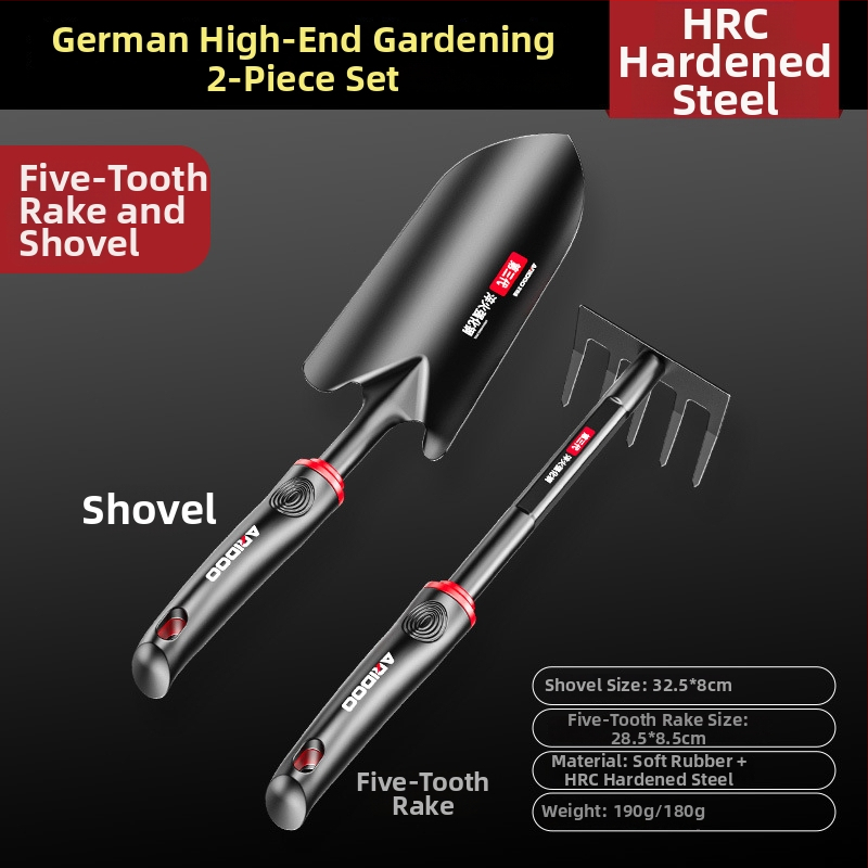 Airuidun Sodo kastuvo rinkinys – trijų dalių, skirtas gėlių ir daržovių sodinimui, žemės kasimui ir atpalaidavimui, tinkamas vazoniniams augalams