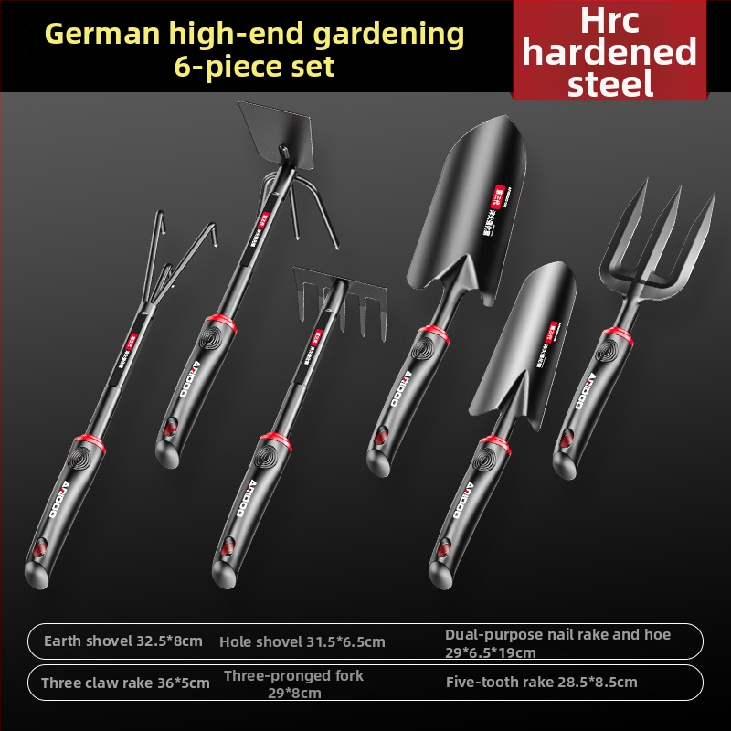 Airuidun Sodo kastuvo rinkinys – trijų dalių, skirtas gėlių ir daržovių sodinimui, žemės kasimui ir atpalaidavimui, tinkamas vazoniniams augalams