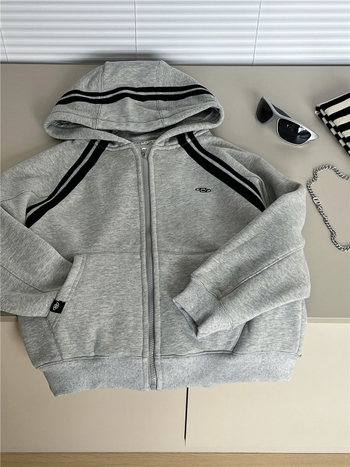 Dječja jakna s kapuljačom i zatvaračem, korejskog stila, debela za zimu, okrugli ovratnik