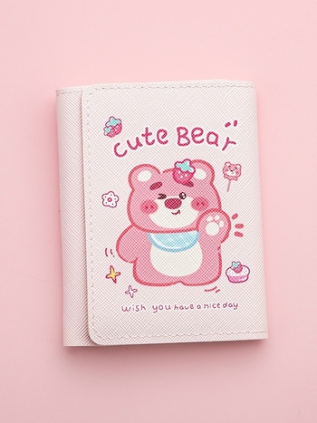 PU anyagú pénztárca, anime és rajzfilm minta, városi minimalist stílus, uniszex, 2024 tavaszi kiadás.