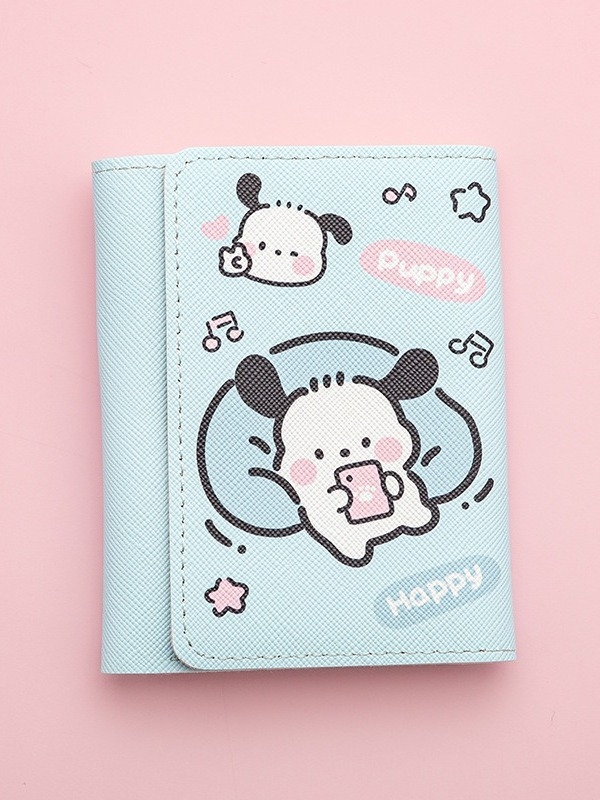 PU anyagú pénztárca, anime és rajzfilm minta, városi minimalist stílus, uniszex, 2024 tavaszi kiadás.