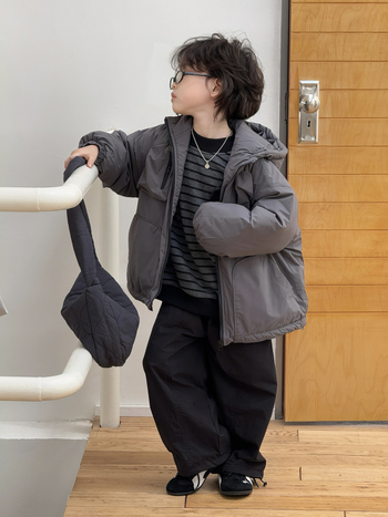 Dječja zimska jakna s kapuljom, zatvarač, debela pamucna tkanina, pamucna podstava, uzrast 3–8 godina