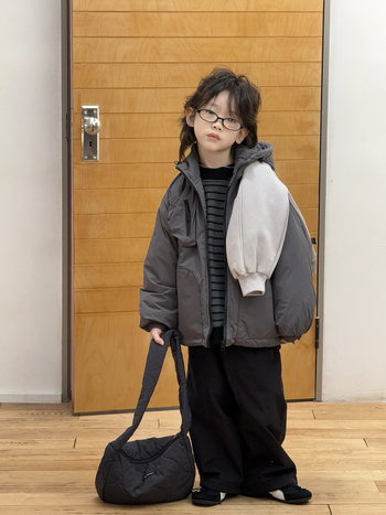 Dječja zimska jakna s kapuljom, zatvarač, debela pamucna tkanina, pamucna podstava, uzrast 3–8 godina