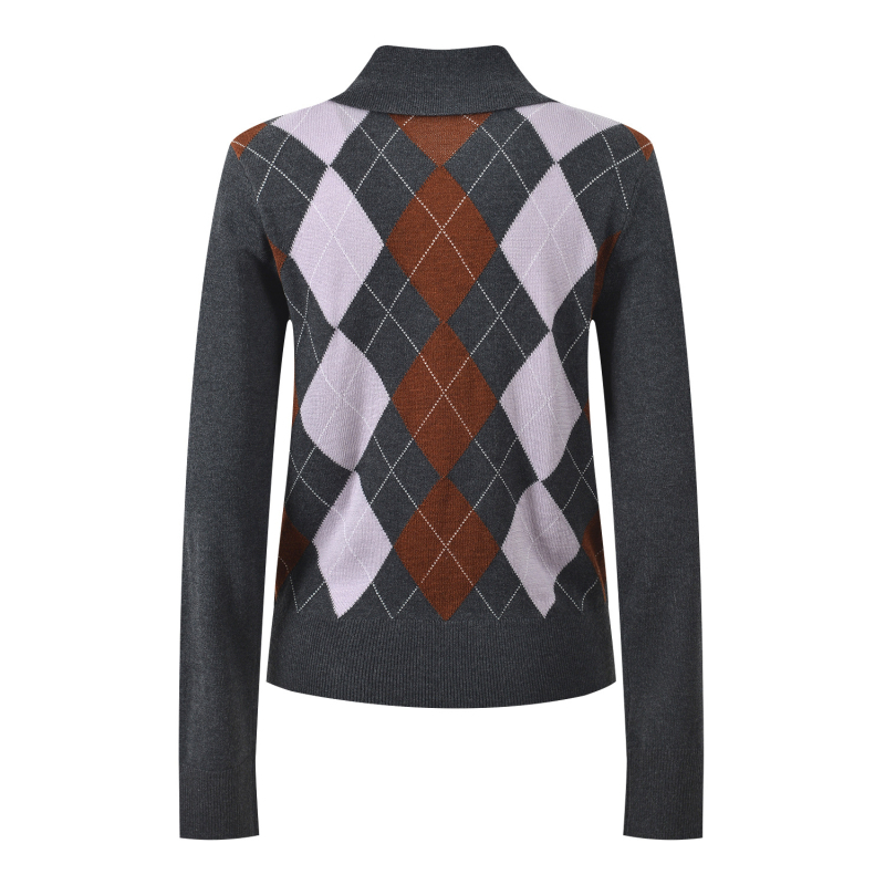 Elegantni pleteni džemper za gradsko putovanje s dugim rukavima, standardan kroj, duljina odjeće 50–65 cm, jesen 2025, pleteni materijal: 8% vuna, 20% najlon, 25% akril, 47% ostalo